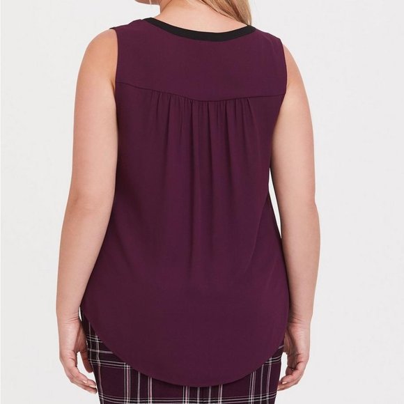 Torrid Size 2 - Georgette Tank - Highland Thistle - Picture 3 of 4